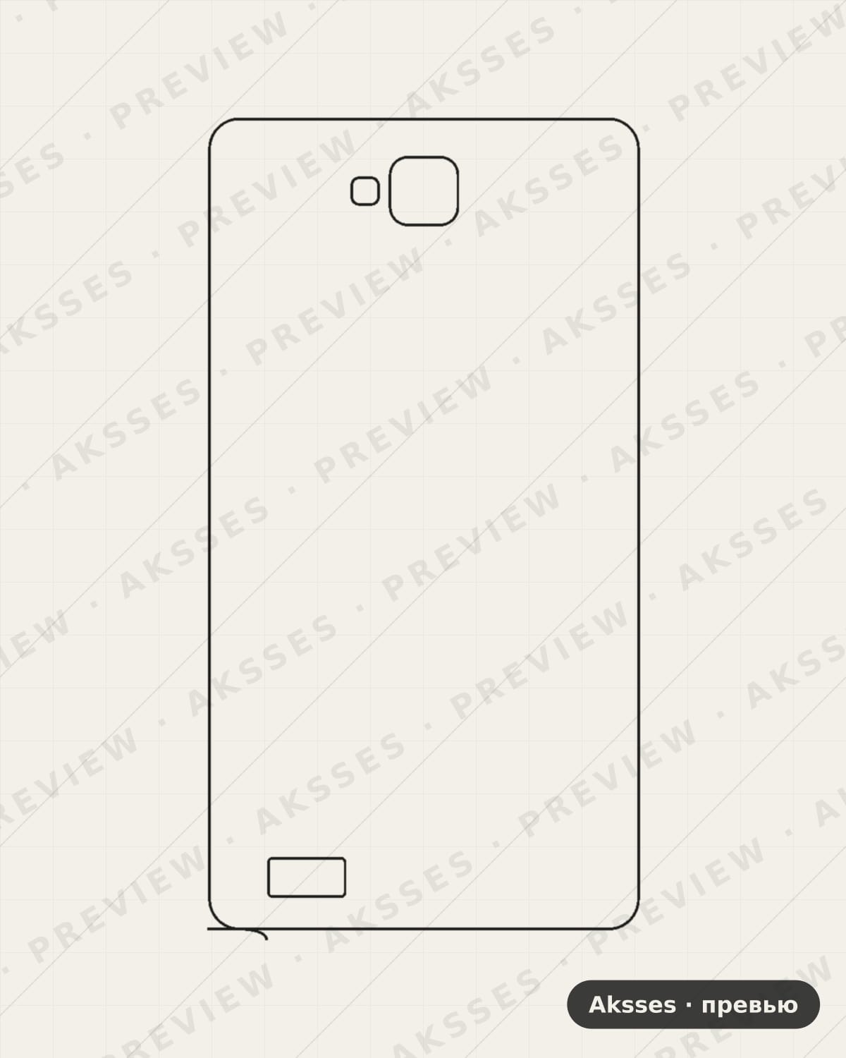 Лекало для Honor 3C, Back