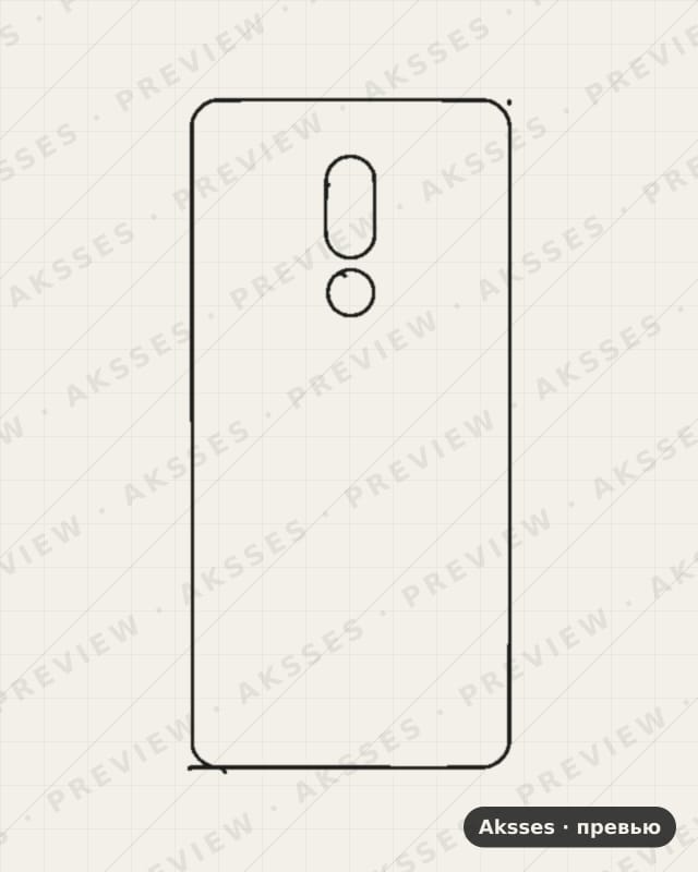 Лекало для Meizu M8 lite, Back Cover