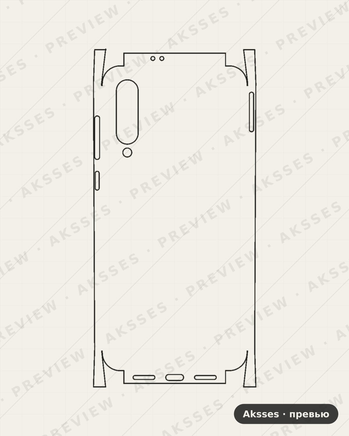 Лекало для Xiaomi Mi 9 Transparent Edition, All Inclusive, Clear