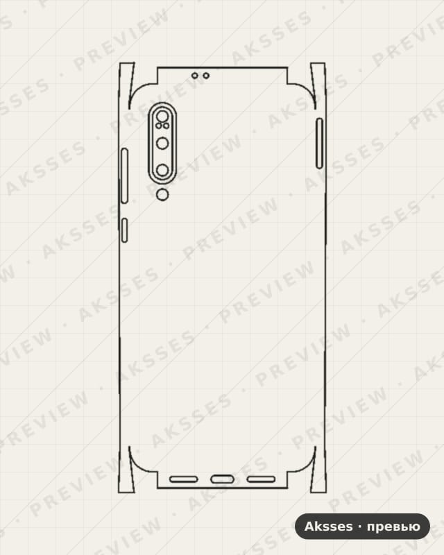 Лекало для Xiaomi Mi 9 Transparent Edition, All Inclusive