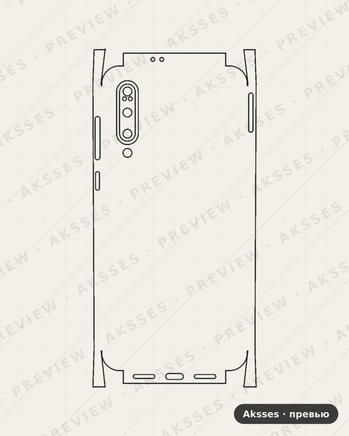 Лекало для Xiaomi Mi 9 Transparent Edition, All Inclusive