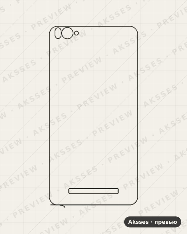 Лекало для Xiaomi Mi 4C, Back, Clear