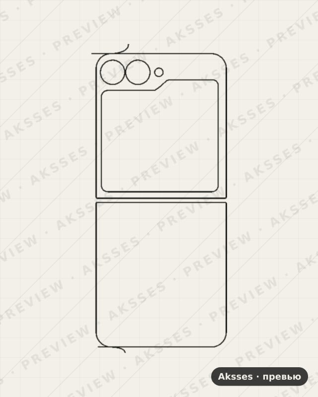 Лекало для Samsung Galaxy Z Flip 6, Back
