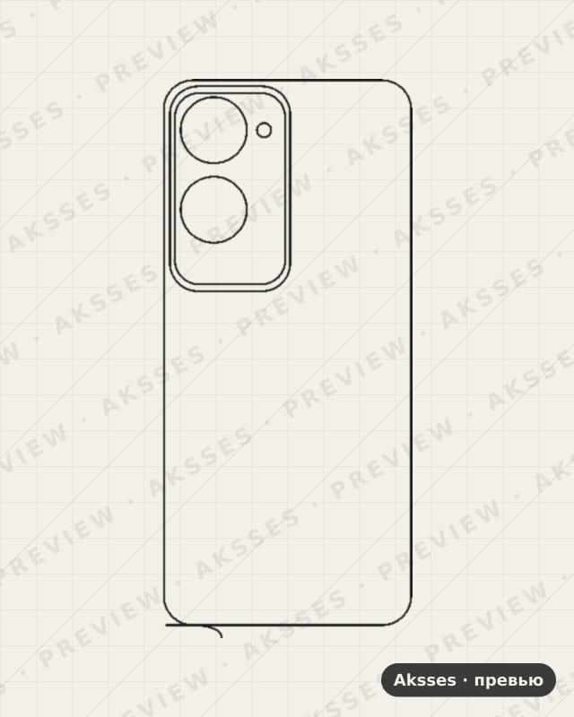 Лекало для Vivo iQOO Z9 Lite 5G, Back