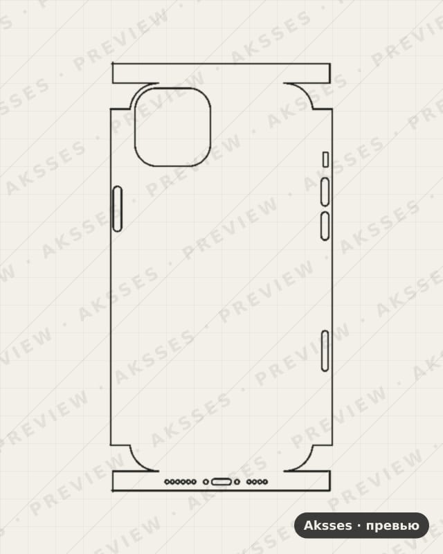 Лекало для iPhone 14 Plus, All Inclusive, Clear