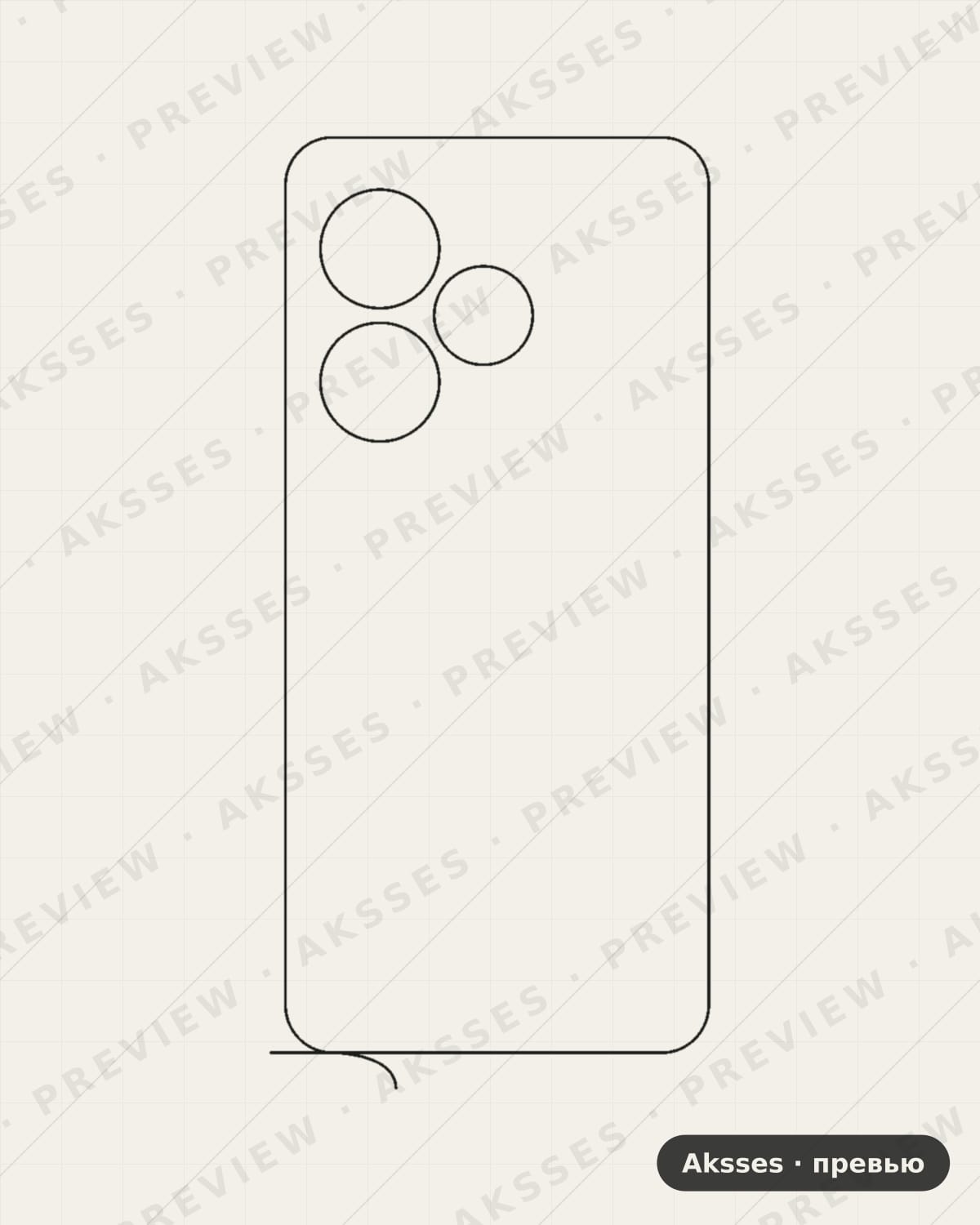Лекало для GT-ser. REALME GT 6, Back, Clear