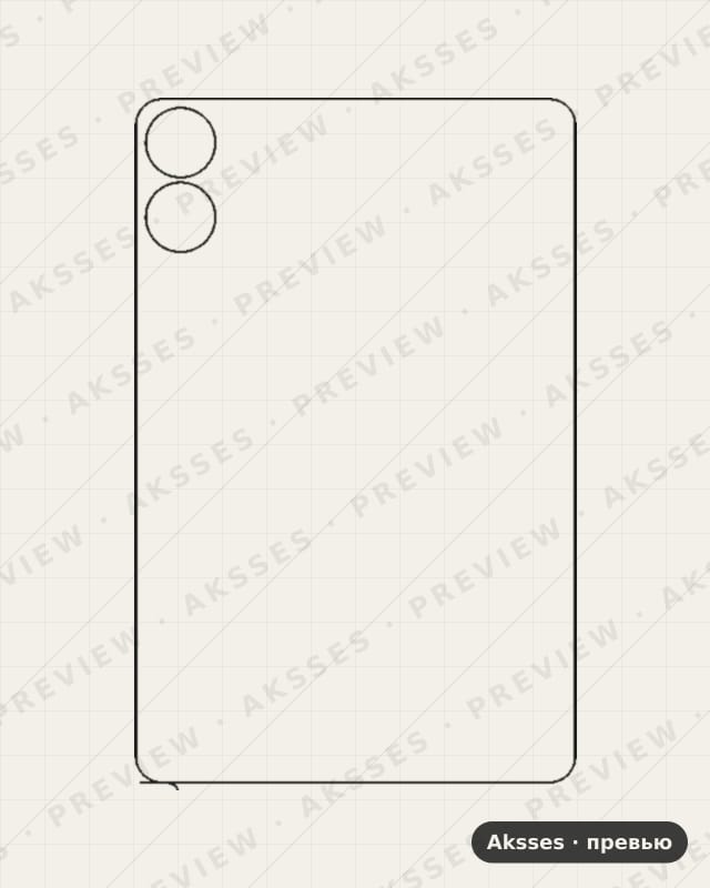 Лекало для Redmi Pad Pro 12.1, Back, Clear