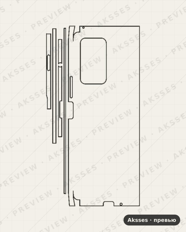 Лекало для Samsung Galaxy Z fold 2 5G, All Inclusive, Clear