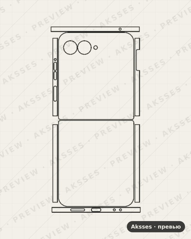 Лекало для Motorola Razr 50 Ultra, 360°