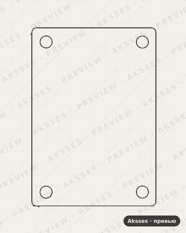 Лекало для MacBook Air 13 M3 A3113 (2024), Back