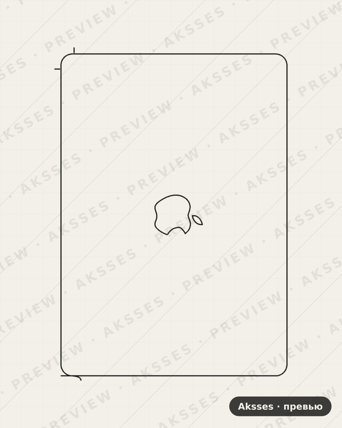 Лекало для MacBook Air 13 M3 A3113 (2024), Cap, Logo