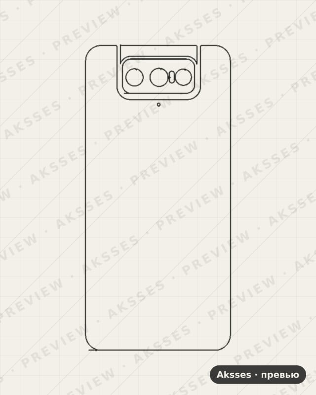 Лекало для Asus Zenfone 7 Pro ZS671KS, Back Cover