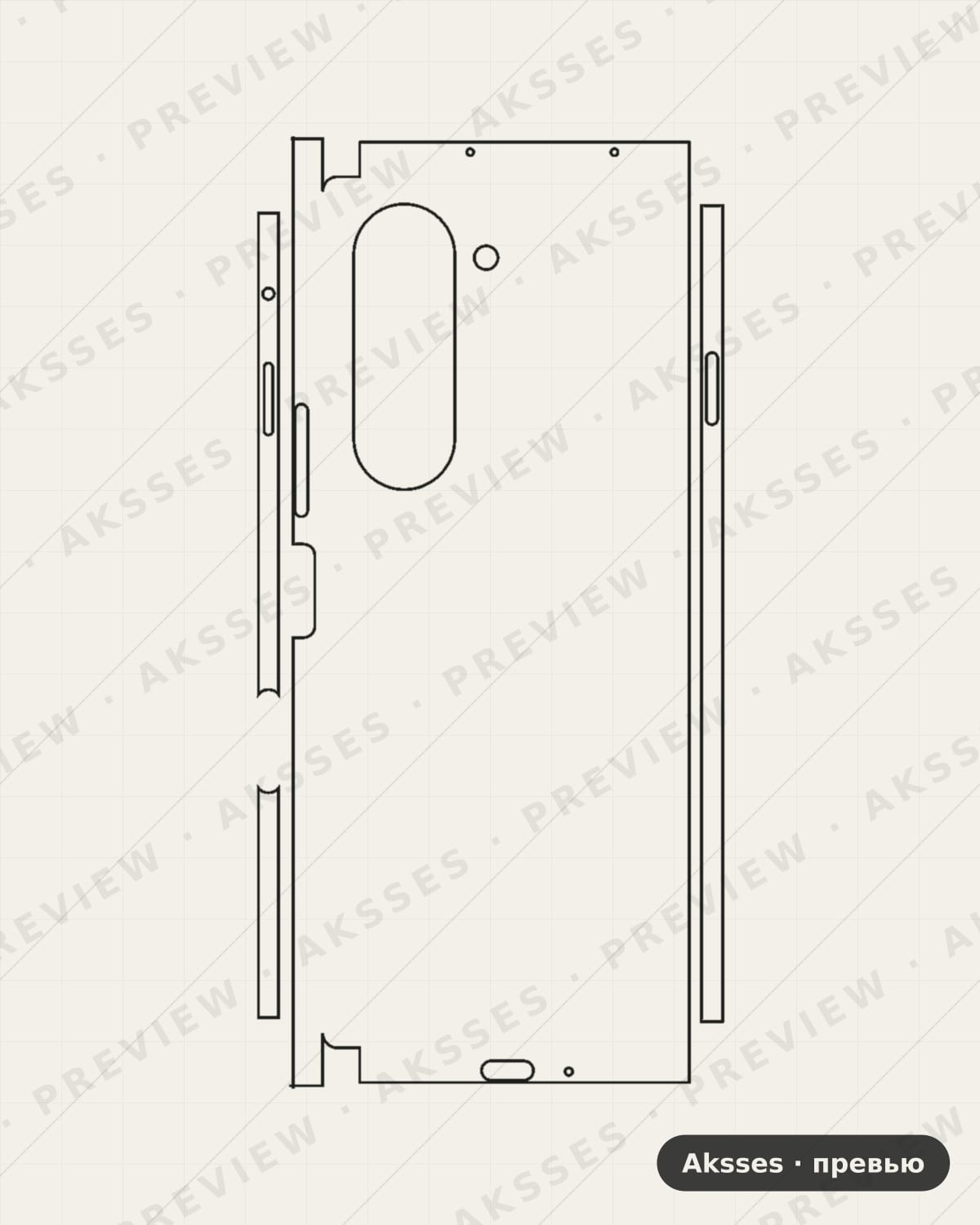 Лекало для Samsung Galaxy Z Fold 6, All Inclusive, Clear