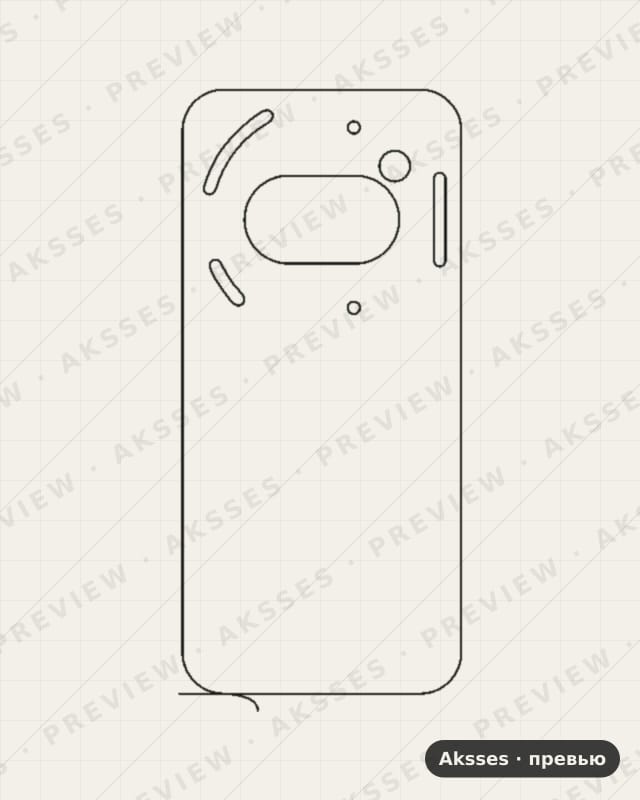 Лекало для Nothing Phone (2a) Plus, 2a, Back, Clear
