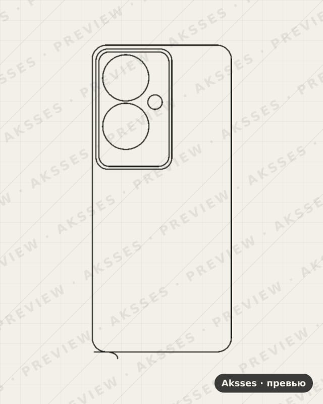 Лекало для Reno-ser. OPPO Reno11 A, Back