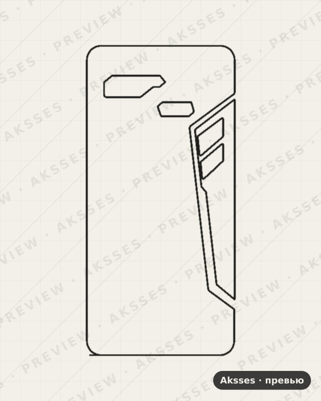 Лекало Rog 1 для Asus ROG Phone ZS600KL, Back Cover, Zs600kl