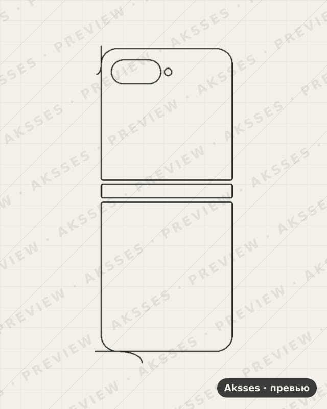 Лекало для Motorola Razr 50, Back, Clear