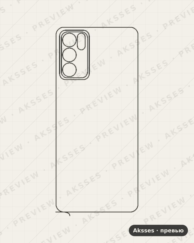 Лекало для Reno-ser. OPPO Reno6 4G, Back