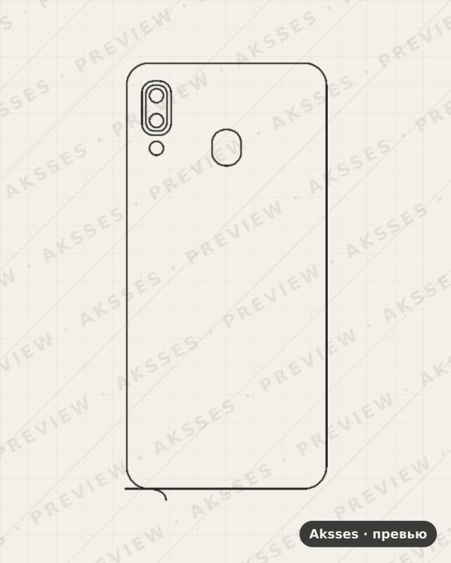 Лекало для Samsung Galaxy M10S, Back