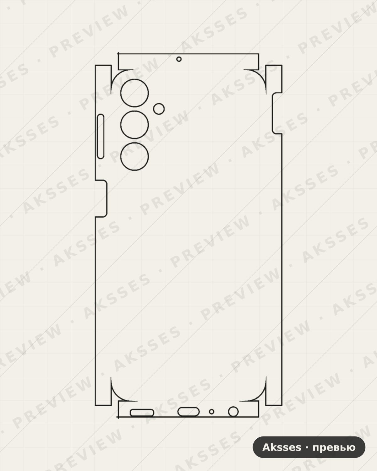 Лекало для Samsung Galaxy M34 5G, All Inclusive, Clear