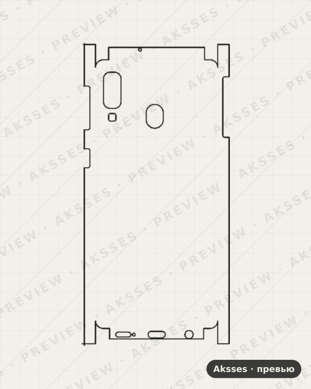 Лекало для Samsung Galaxy A40, All Inclusive, Clear