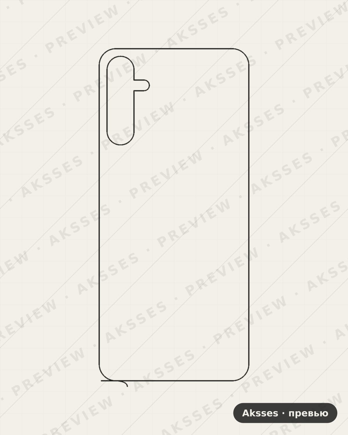 Лекало Galaxy F14 V2 для Samsung Galaxy F14, Back, Clear