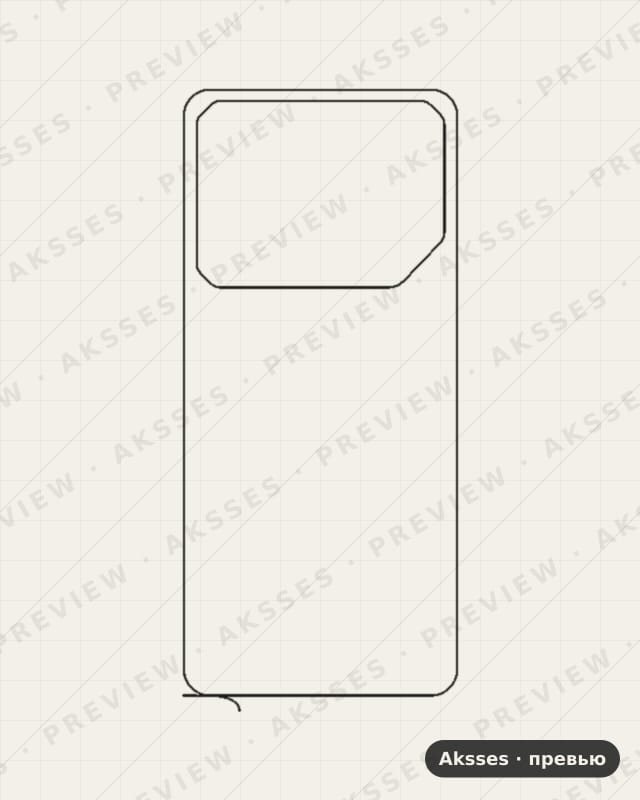 Лекало для Tecno Pova 6 Neo, Back, Clear