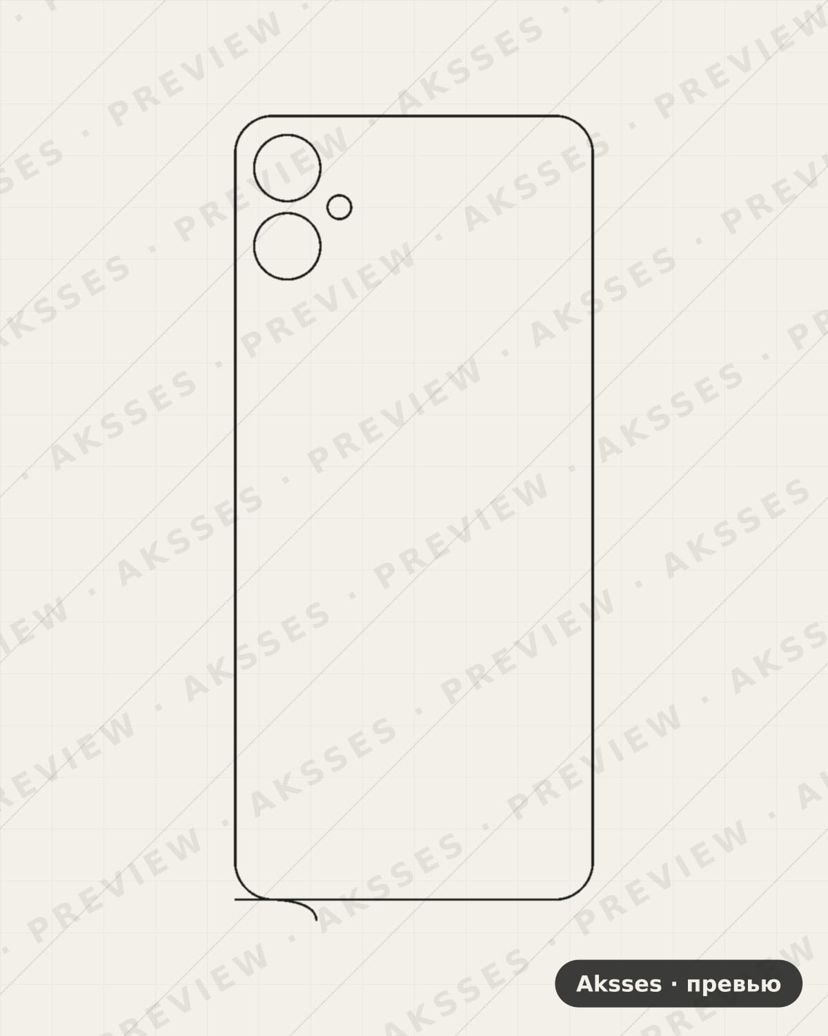 Лекало для Samsung Galaxy M05, Back