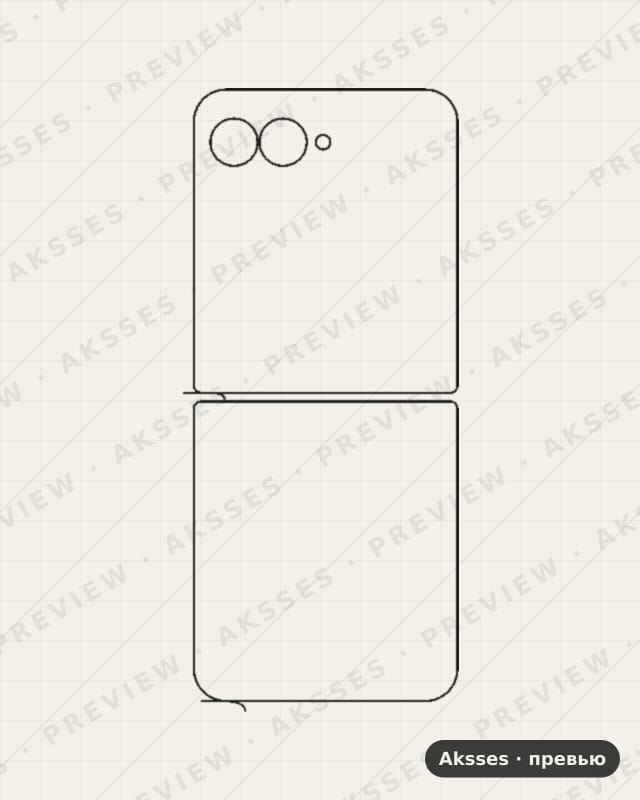 Лекало для Motorola Razr Plus 2024, Back