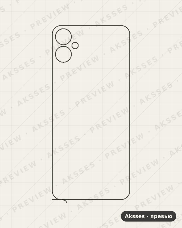 Лекало для Samsung Galaxy F05, Back, Clear