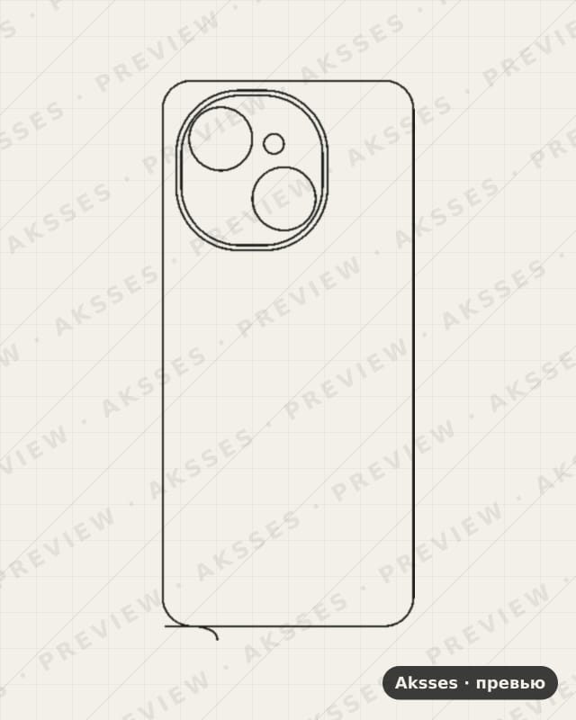 Лекало для ser. TECNO Spark Go 1, Back