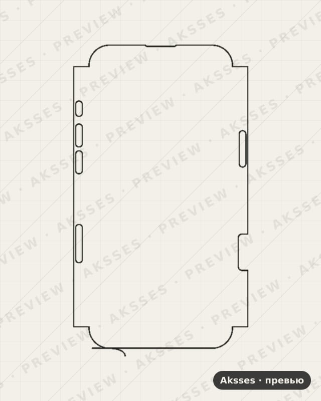 Лекало для iPhone 16 Plus, Front Cover