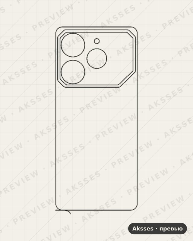 Лекало для Tecno Pova 6, Back