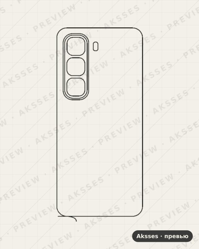 Лекало для Hot-ser. Infinix Hot 50, Back