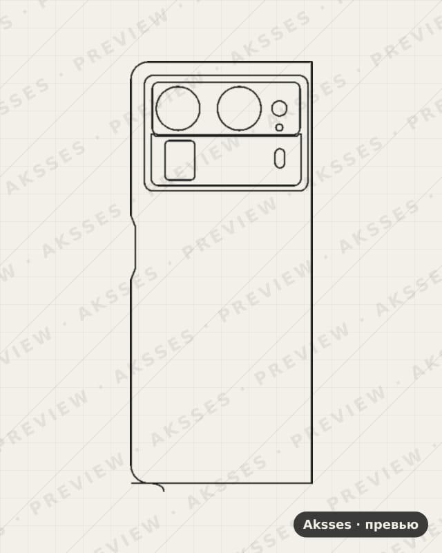 Лекало для Tecno Phantom V Fold 2, Back