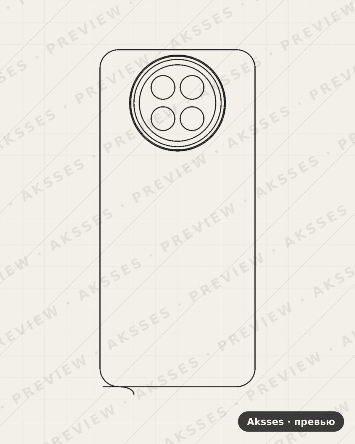 Лекало для Xiaomi Mi 14 Civi, Back