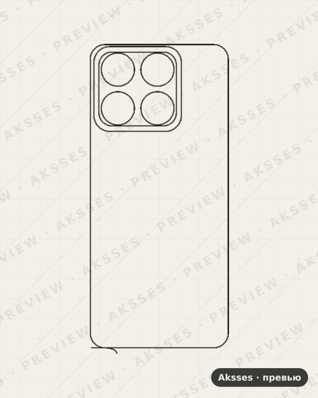 Лекало для ZTE Blade A55, Back