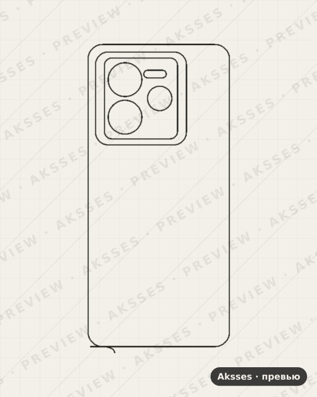 Лекало для GT-ser. REALME GT7 Pro, Back