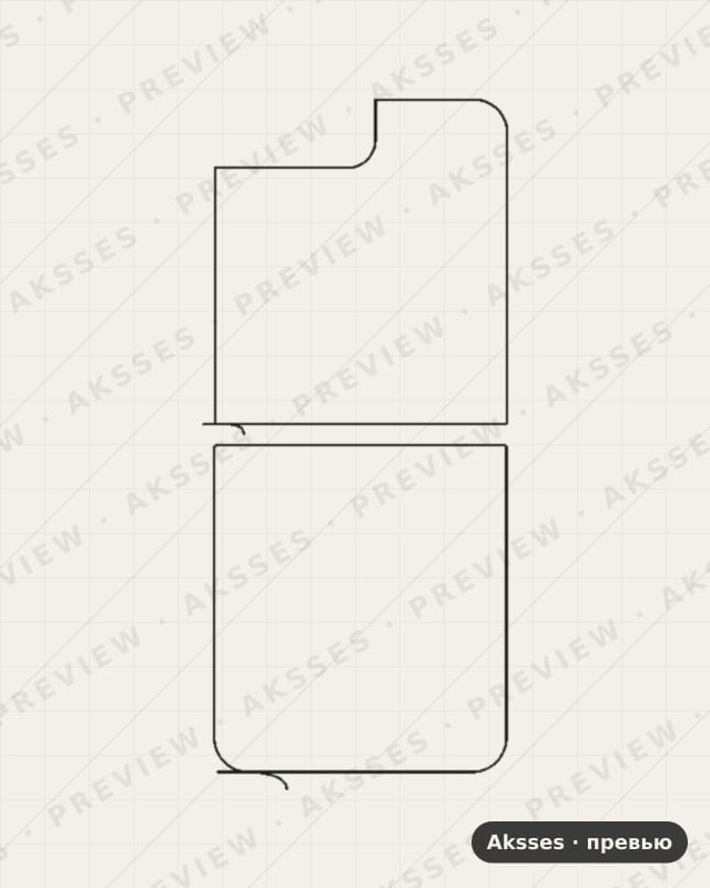 Лекало для Samsung W25 Flip, Back
