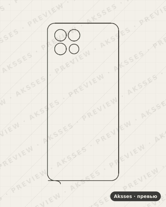 Лекало для T-Mobile REVVL 7, Back, Clear