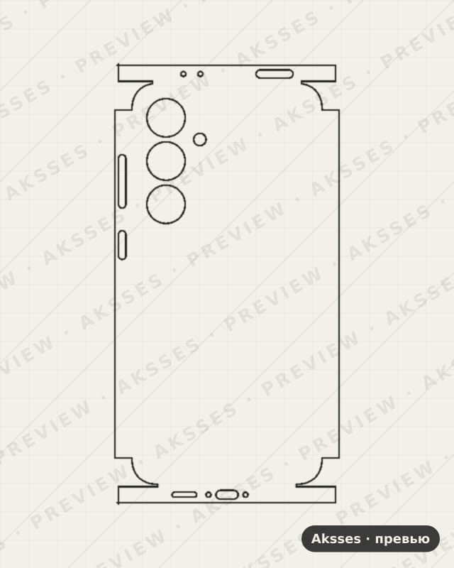 Лекало для Samsung Galaxy S24 FE, All Inclusive, Clear