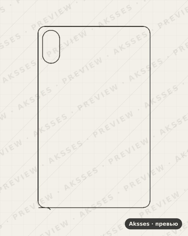 Лекало для Honor X8 Pro 11.5, Back, Clear