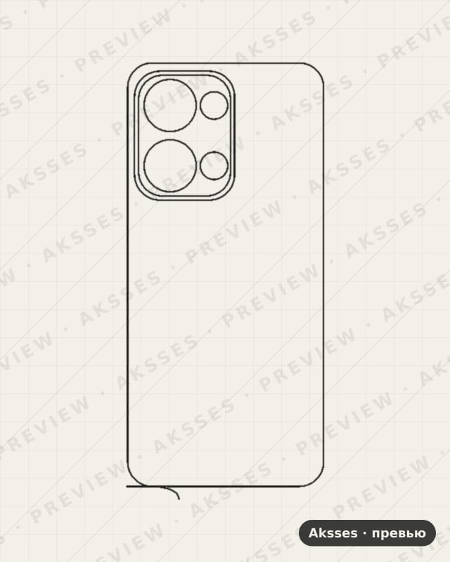 Лекало для Reno-ser. OPPO Reno13, Back
