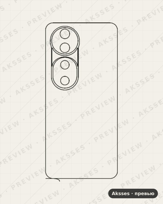 Лекало для Vivo V40, Back