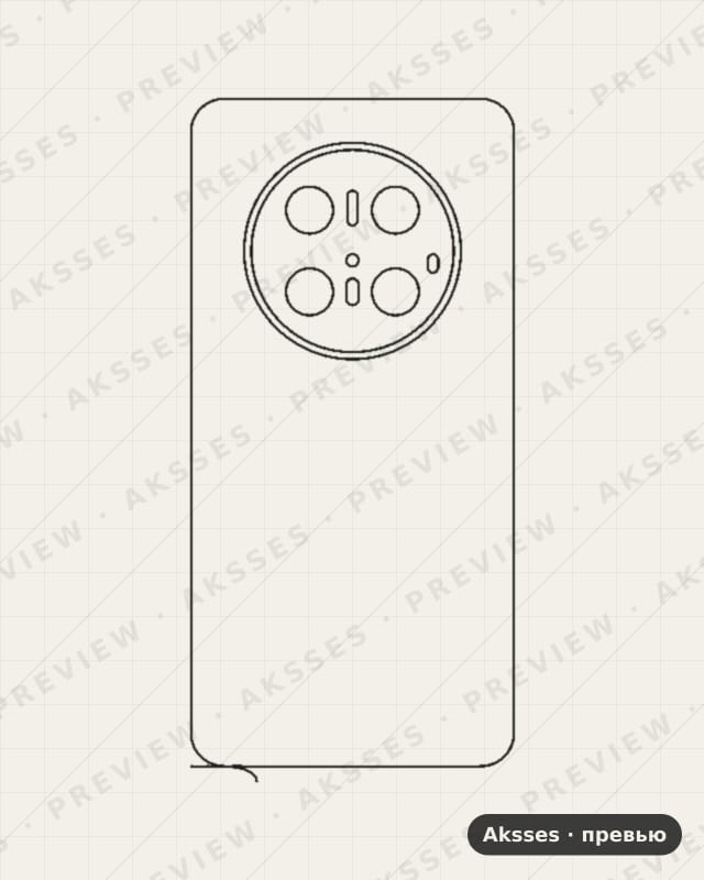 Лекало для Huawei Mate 70 Pro Plus, Back