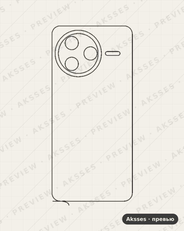 Лекало для Redmi K80 Pro, Back