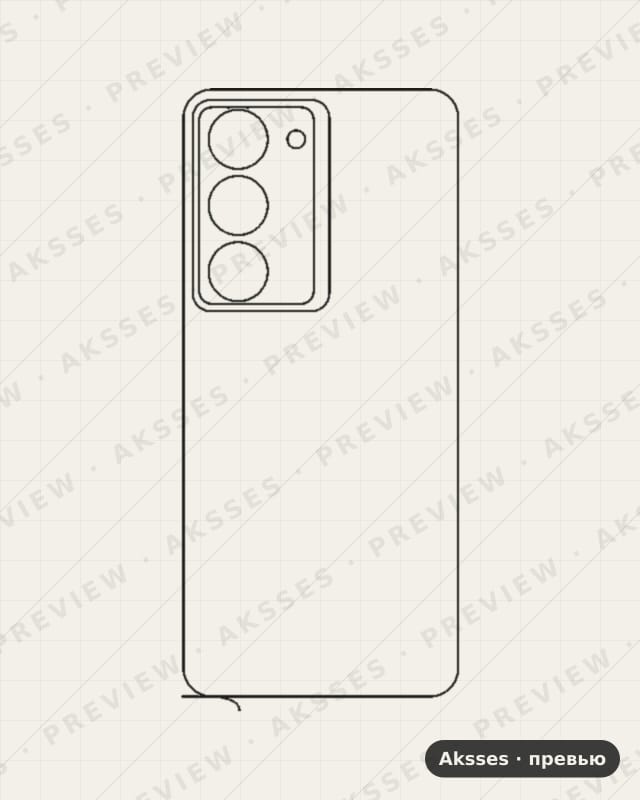Лекало для Realme V60 Pro, Back
