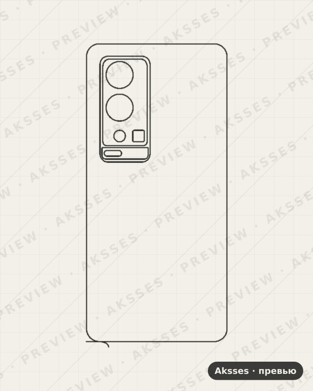 Лекало для Vivo X60t Pro Plus, Back
