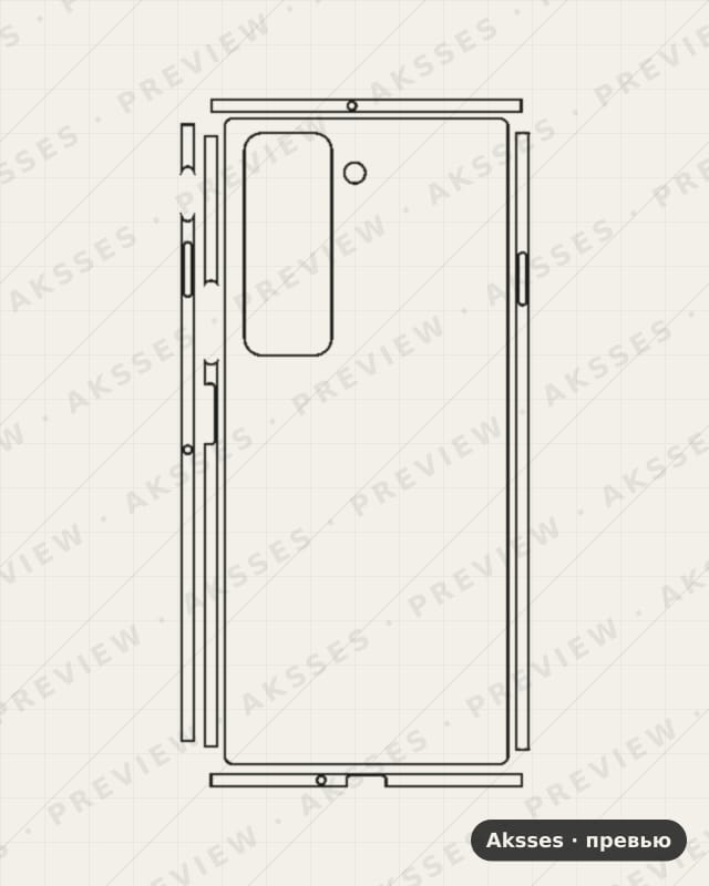Лекало Galaxy W25 для Samsung W25, All Inclusive, Clear