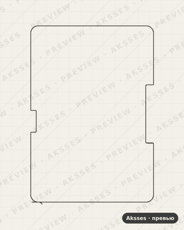 Лекало для Samsung Galaxy Tab Active4 Pro 10.1, Front Shell, Matte